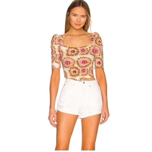 NWT Free People Lasso High Rise Distressed Cutoff Denim Shorts Optic White Sz 28 - Picture 4 of 12